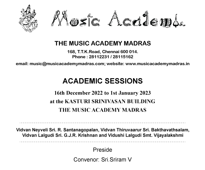 Kausalya Xxx Photo - Academic Sessions â€“ Music Academy