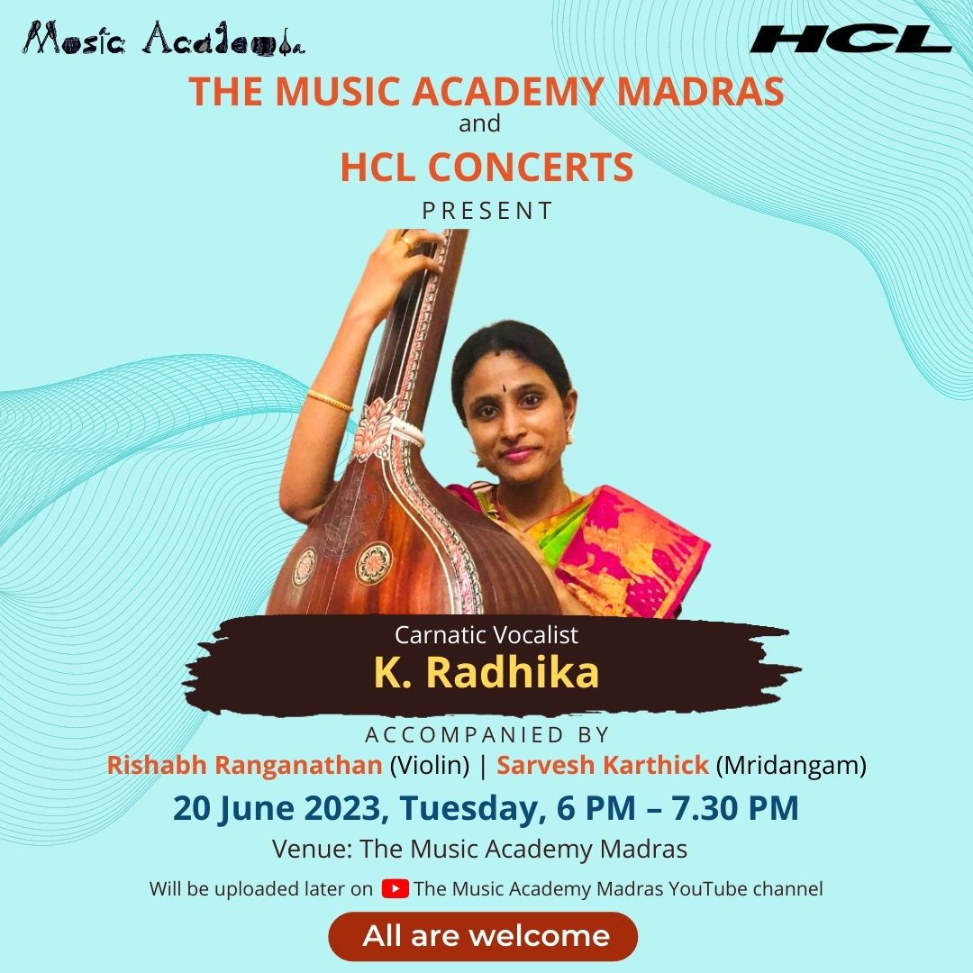 Radika Xxx Image - K Radhika (Carnatic Vocalist) â€“ Music Academy